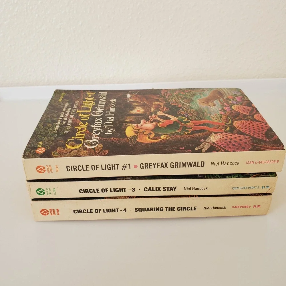 Circle of Light Niel Hancock 3 Book Lot Fantasy Greyfax Grimwald Calix Stay 1977